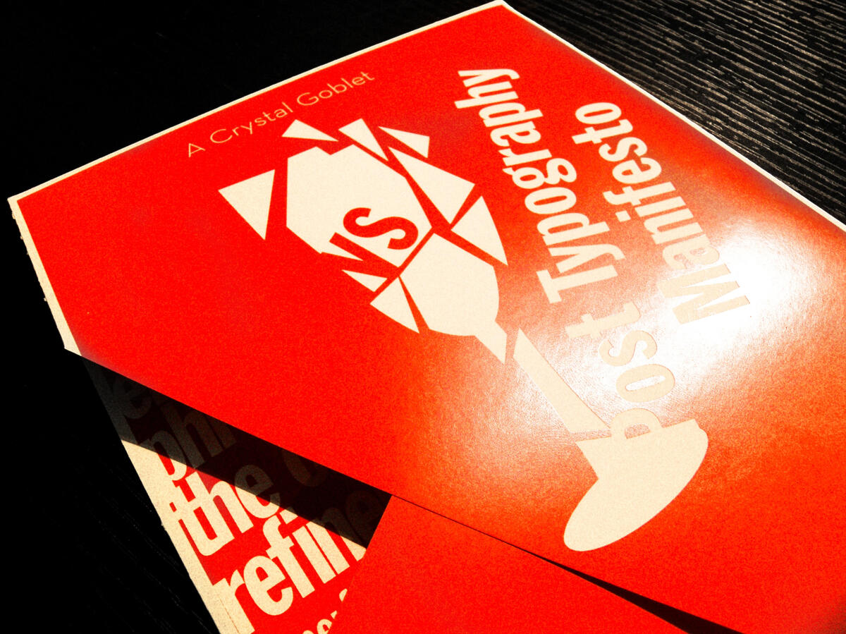 A Crystal Goblet typographic pamphlet thumbnail.