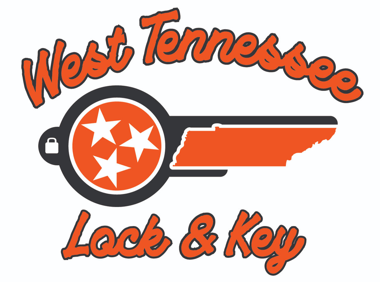 West Tennessee Lock and Key logo with the Tennessee state silhouette as the key blade and tri-star symbol.